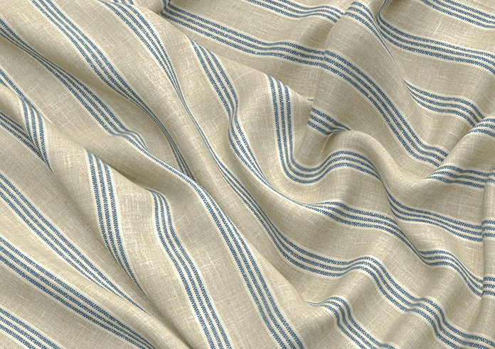 Emily Bond George Stripe, Indigo - Roman Blind - Image 4
